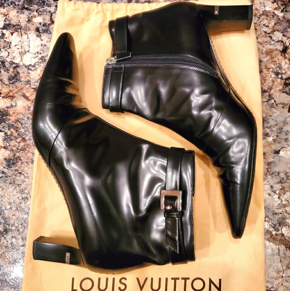 Louis Vuitton leather ankle boots